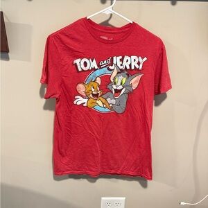 Red Tom and Jerry Graphic T-Shirt, Women’s size Medium, nice condition